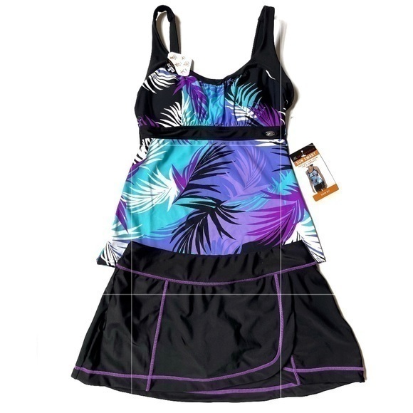 ZeroXposur Tropical Tankini Swimsuit size small NWT - Picture 1 of 14
